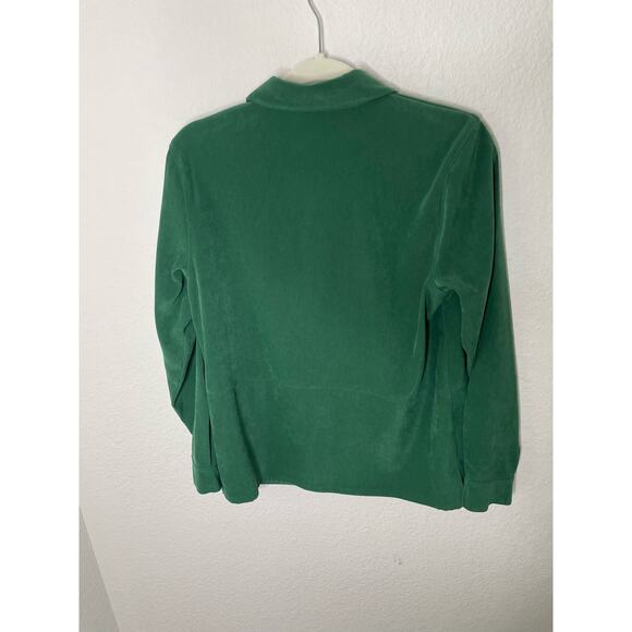 Vintage Talbots Stretch Green Button Up Shirt womens size small - Picture 6 of 6